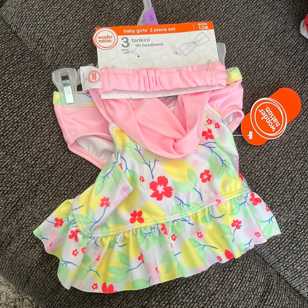 Nwt 12 month tankini set
